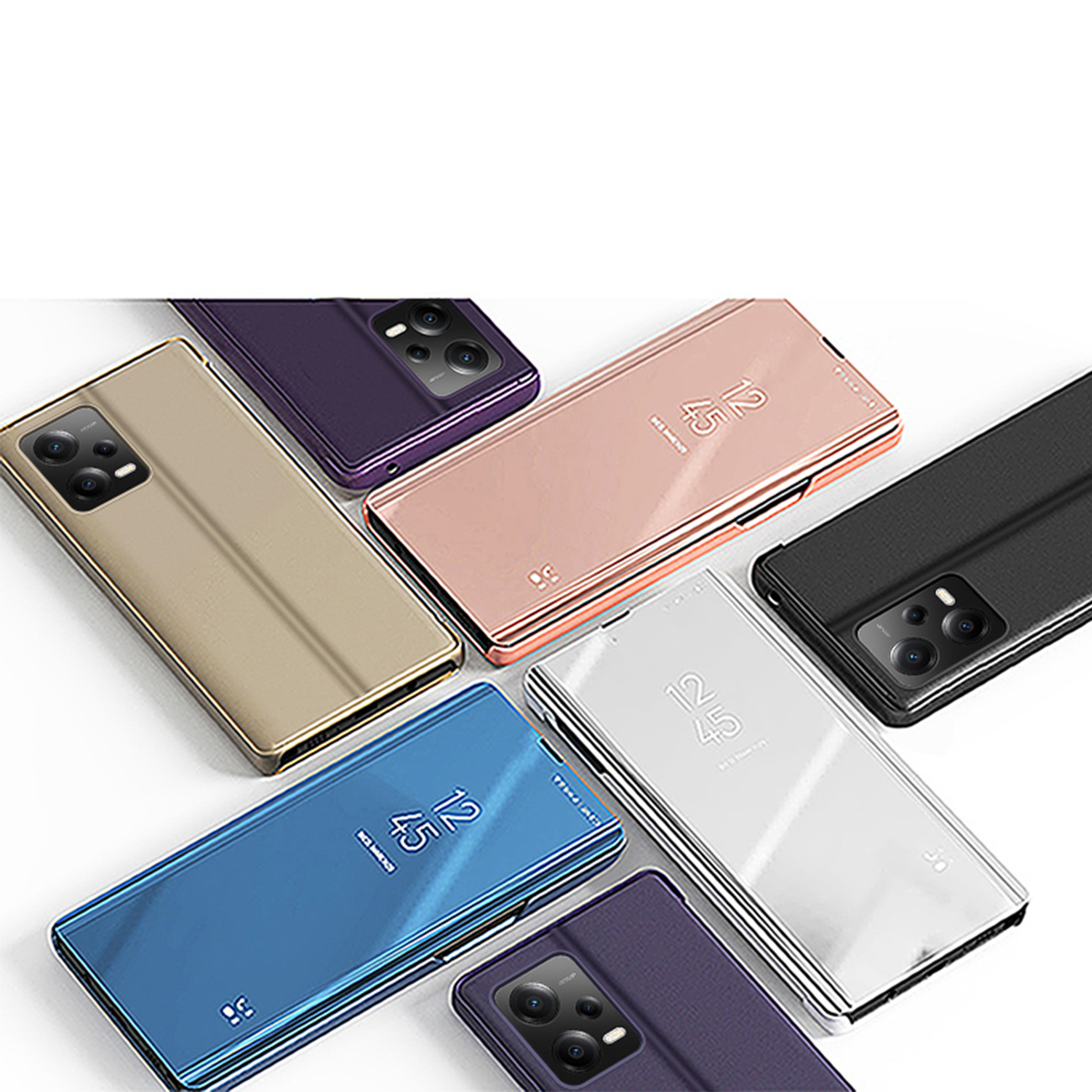 Futrola Clear View za Xiaomi Redmi Note 12 Pro+ - Crna