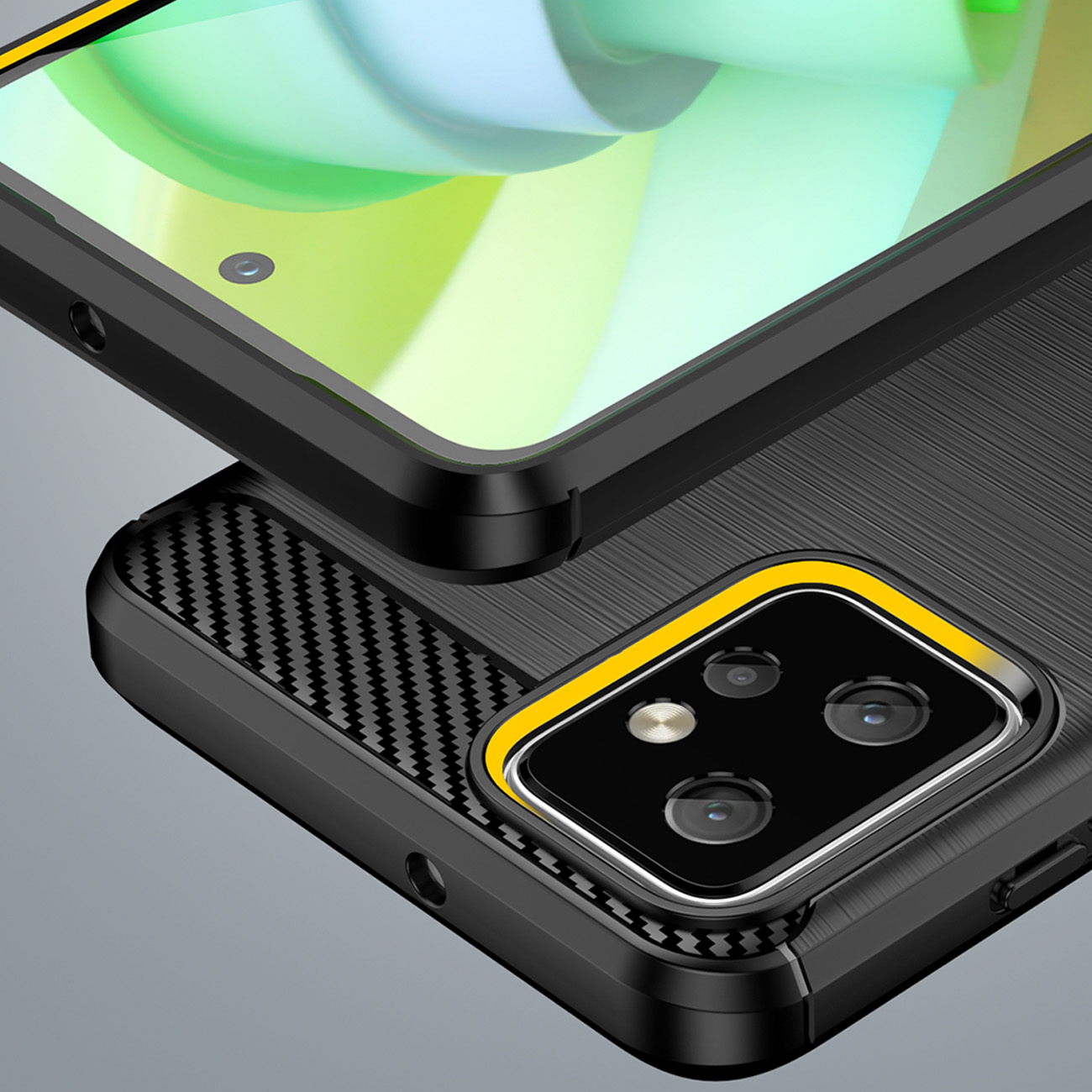 Futrola Carbon Shield TPU za Motorola Moto G Power 2023 - Crna