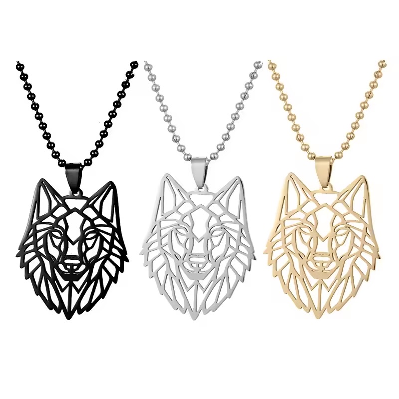 Ogrlica Hollow Wolf - Crna