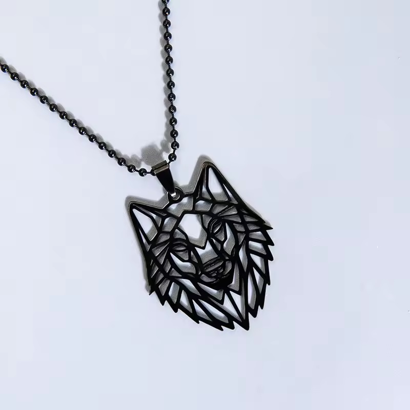 Ogrlica Hollow Wolf - Crna
