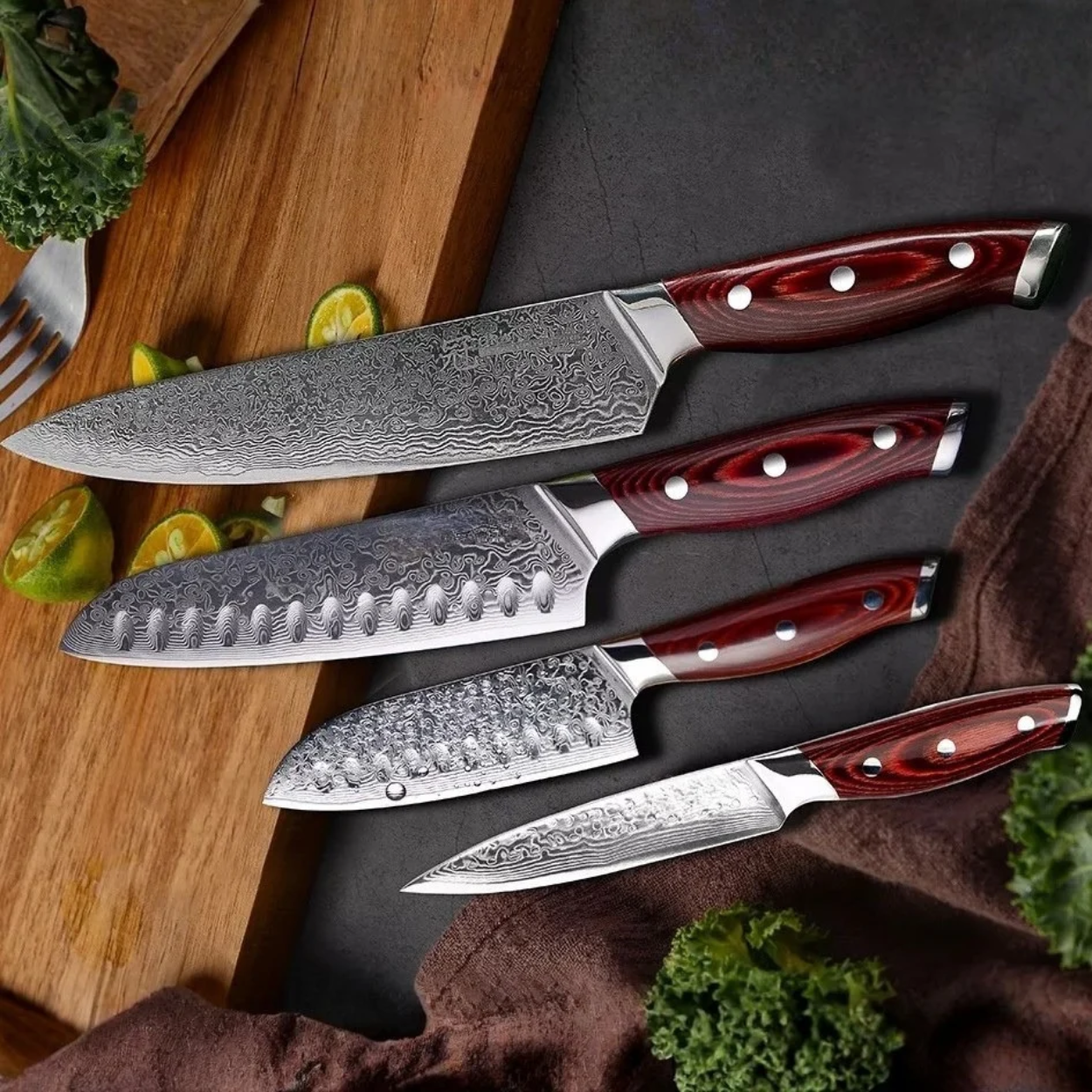 Damaskasti kuhinjski nož MI-20175 - Santoku