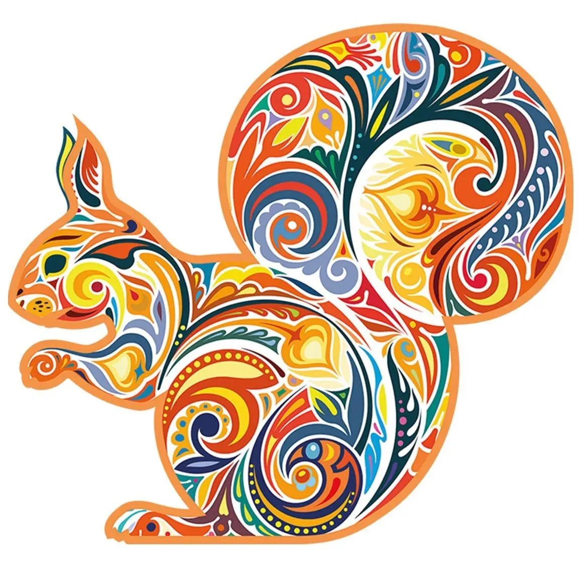 Drvene puzzle - Squirrel / M