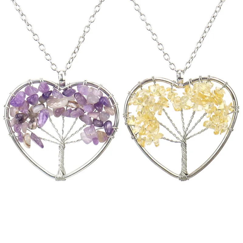 Ogrlica Tree Heart - Plava